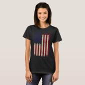 American Flag USA Airplane Jet Fighter Patriot 4th T-shirt (Voorkant volledig)