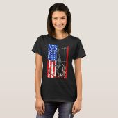 American Flag USA Hunter Bow T-shirt (Voorkant volledig)