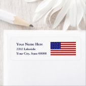 American Flag USA Return Address Label (Insitu)