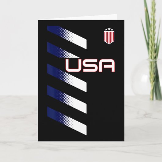 American Flag Usa Soccer Stars And Stripes Patch  Kaart (Voorkant)