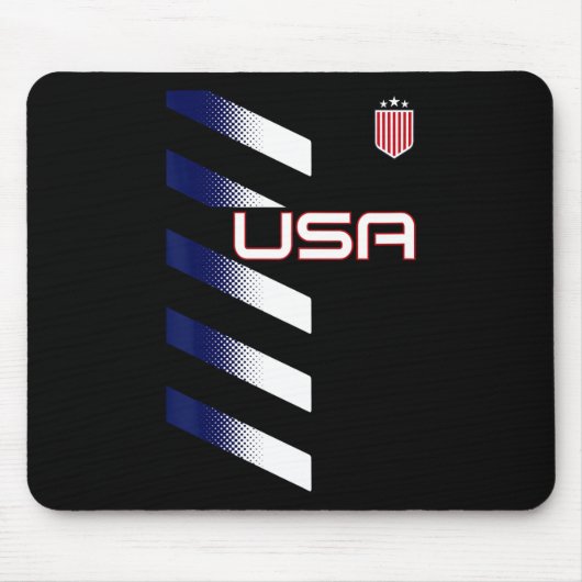 American Flag Usa Soccer Stars And Stripes Patch  Muismat (Voorkant)