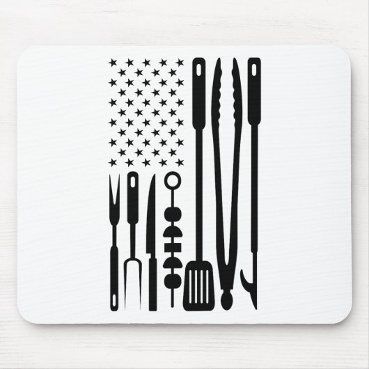 American Flag Utensil BBQ Tools Griller Pitmaster Muismat (Voorkant)