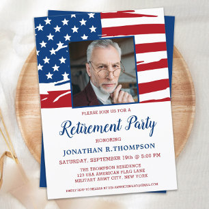 American Flag van de militaire aftredingspartij Kaart