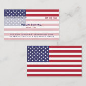 American Flag versie 3 Visitekaartje (Voorkant / Achterkant)