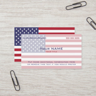 American Flag versie 4 Visitekaartje