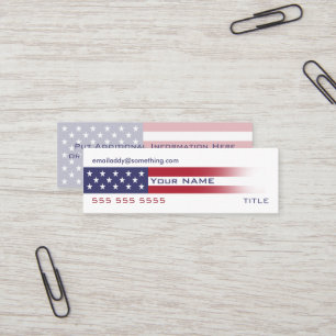 American Flag versie 6 Mini Visitekaartje