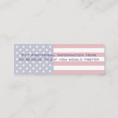 American Flag versie 6 Mini Visitekaartje (Achterkant)