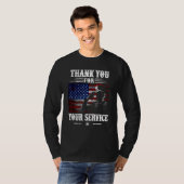 American Flag Veteran Day  Thank You Veterans  Vin T-shirt (Voorkant volledig)