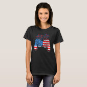 American Flag Video Game Controller Happy 4th of J T-shirt (Voorkant volledig)
