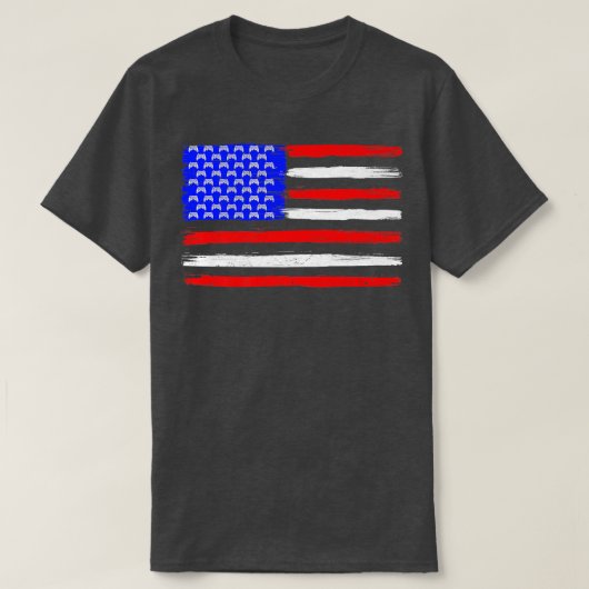 American Flag Video Game Patriotic op 4 juli Chr. T-shirt (Design voorkant)