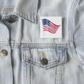 AMERICAN FLAG VIERKANTE BUTTON 5,1 CM (In situ)