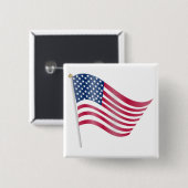 AMERICAN FLAG VIERKANTE BUTTON 5,1 CM (Voorkant /achterkant)