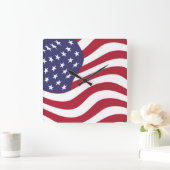 AMERICAN FLAG VIERKANTE KLOK (Huis)