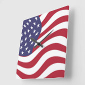 AMERICAN FLAG VIERKANTE KLOK (Hoek)