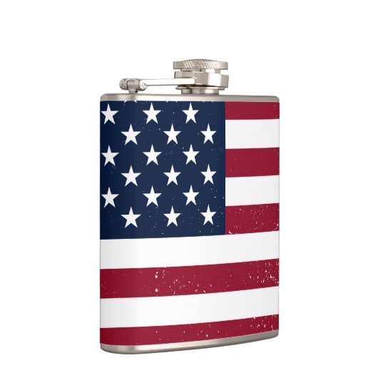 American Flag Vinyl gewikkeld 6 oz Kolf Heupfles (Rechts)