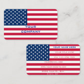 American Flag Visitekaartje USA Gepersonaliseerd (Voorkant / Achterkant)
