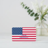 American Flag Visitekaartje USA Gepersonaliseerd (Staand voorkant)