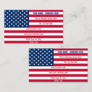American Flag Visitekaartje USA - Patriottisch ont