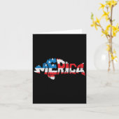 American Flag Vist liefhebbers van visser Funny Fi Kaart (Gele Bloem)