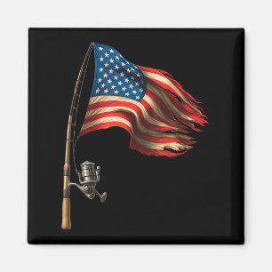 American Flag Vist liefhebbers van visser Funny Fi Magneet