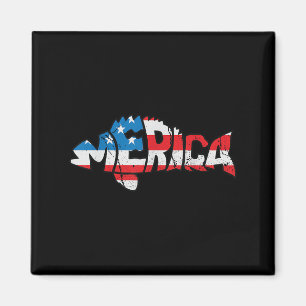 American Flag Vist liefhebbers van visser Funny Fi Magneet
