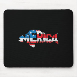 American Flag Vist liefhebbers van visser Funny Fi Muismat