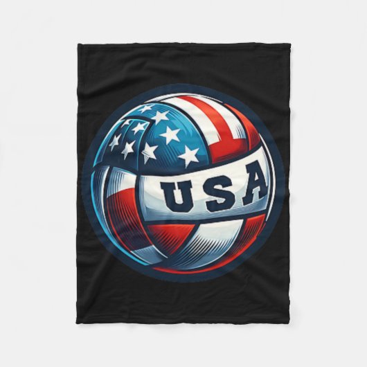 American Flag Volleybal Basketbal Patriottisch US  Fleece Deken (Voorkant)