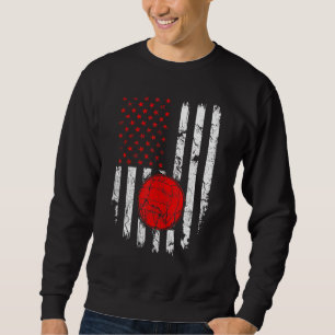 American Flag Volleybal USA Patriottische Sport Lo Trui