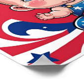 American Flag Wall Art for Baby's Room Poster (Hoek)