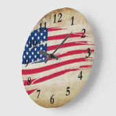 AMERICAN FLAG WALL CLOCK GROTE KLOK (Hoek)