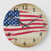 AMERICAN FLAG WALL CLOCK GROTE KLOK (Voorkant)