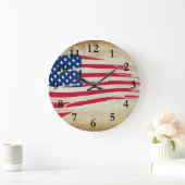 AMERICAN FLAG WALL CLOCK GROTE KLOK (Huis)