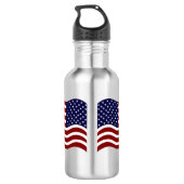 American Flag Water Bottle - Bold USA Pride Waterfles (Achterkant)