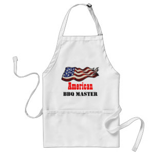 American Flag Waving BBQ Master Standaard Schort