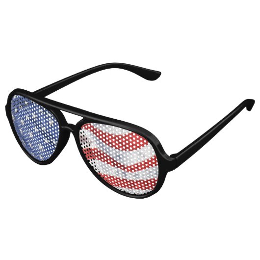 American Flag Waving Stars and Stripes Verenigde S Aviator Zonnebril (Gekanteld)