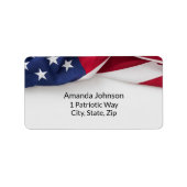 American Flag Wedding Return Address Labels (Voorkant)