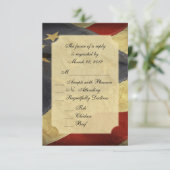 American Flag Wedding RSVP met Menu (Staand voorkant)