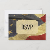 American Flag Wedding RSVP met Menu (Achterkant)