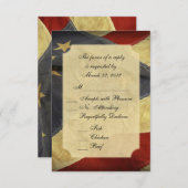 American Flag Wedding RSVP met Menu (Voorkant / Achterkant)