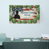 American Flag Welcome Home Banner Custom Military (Beurs)