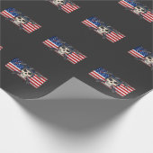 American Flag Welder Skull Metalworking USA Weld Cadeaupapier (Hoek)