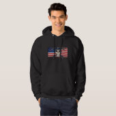American Flag Welder Skull Metalworking USA Weld Hoodie (Voorkant volledig)