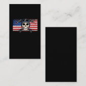 American Flag Welder Skull Metalworking USA Weld Visitekaartje (Voorkant / Achterkant)