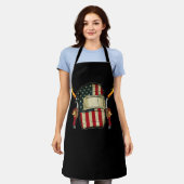 American Flag Welding Helmet Shape Cute Welder Schort (Gedragen)