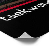 American Flag White Black Belt Colors Poster (Hoek)