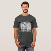 American Flag Windblawn Grijs T-shirt (Voorkant volledig)