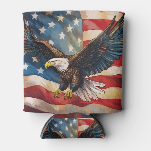 American Flag with Bald Eagle Blikjeskoeler (Voorkant)