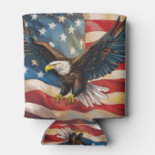 American Flag with Bald Eagle Blikjeskoeler (Achterkant)
