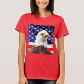 American Flag with Bald Eagle T-shirt (Voorkant)