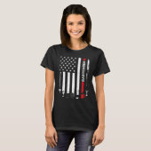 American Flag With Bartender For Women Men T-shirt (Voorkant volledig)